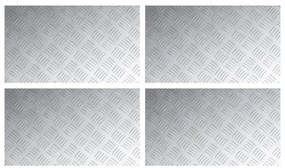 Alumínium Rácsos Lemezek 4 db Csúszásmentes 70x40 cm