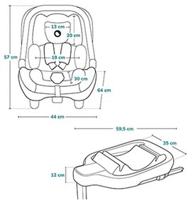 Lionelo - Forgatható autósülés alappal ASTRID SET i-Size 40-87 cm Fekete Szürke