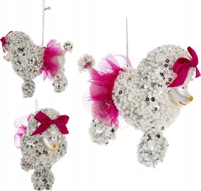 Uszkár Üveg Karácsonyfadísz 12 CM Karácsonyi Ajándék