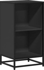 vidaXL fekete szerelt fa könyvszekrény 40x35x76 cm