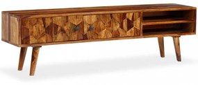 tömör akácfából TV-szekrény 140 x 30 x 40 cm