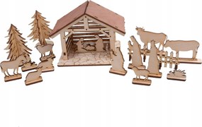 Karácsonyi Betlehem Karácsonyfákkal