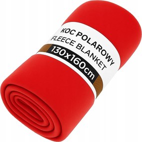 Polár Takaró 130x160 Puha Piros Meleg Könnyű Pléd Ágytakaró 130 Gsm