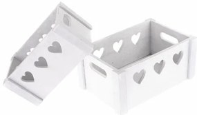 Dekorációs faláda szett Home   Hearts 2 db, fehér