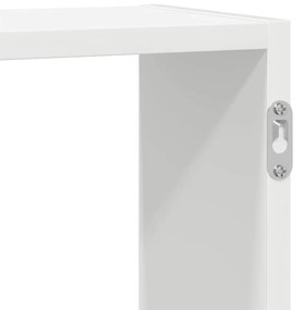 fehér szerelt fa fali kockapolc 5 rekeszes színű