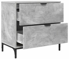 Éjjeli asztal fiókkal Beton szürke 63.5 x 36 x 61 cm Faanyag