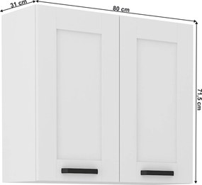 Felső szekrény, fehér, Lula 80 G-72 2 F