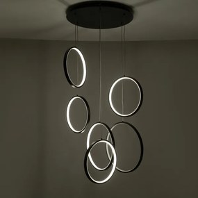 Brilagi - ECHO LED függeszték kábelen, 80 W, 230 V, 4000 K, átm. 50 cm, fekete