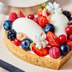 De Buyer 3099.51 perforált tortakeret Szív 12 cm,rozsdamentes acél, 12 cm