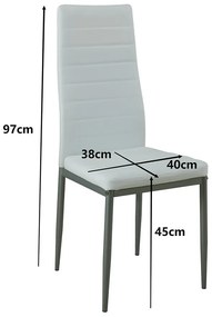 Verna 4+1 étkező garnitúra fehér-szürke