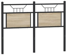 sonoma tölgy színű szerelt fa és acél fejtámla 120 cm
