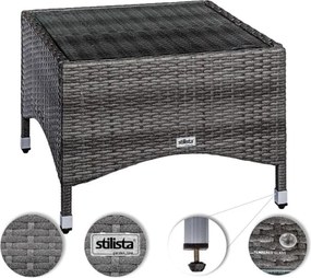 STILISTA Kerti asztal 58 x 58 cm polyrattan krém