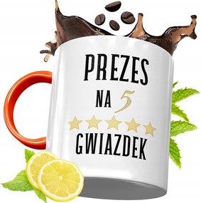 Narancssárga Bögre Elnöknek Ajándék fényképes nyomtatással