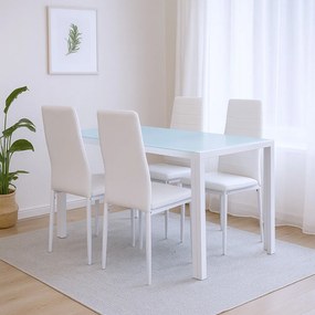 Liana 4+1 étkező garnitúra fehér