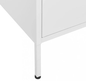 fehér acél tárolószekrény 80 x 35 x 101,5 cm