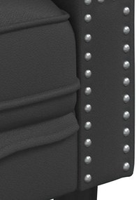 Kanapé Szett 2 pcs Fekete 194 x 74.5 x 70.5 cm Műbőr
