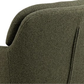 Khaki kárpitozott karfás étkezőfotel Dora – Actona