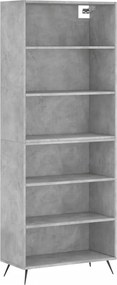 vidaXL betonszürke szerelt fa magasszekrény 69,5x32,5x180 cm