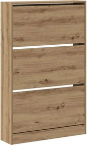 vidaXL Cipőszekrény polcokkal Artisan tölgy 80 x 21 x 125,5 cm Faanyag