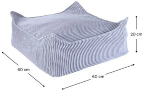 Kék kordbársony gyerek babzsákfotel Square – Wigiwama