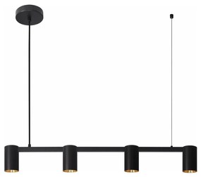 Csillár zsinóron MARIBEL 4xGU10/10W/230V fekete