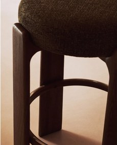 Zöld-sötét natúr színű kőrisfa bárszék (ülésmagasság 75 cm) Granite – Kave Home