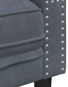 Chesterfield kanapé Sötétszürke 174 x 74.5 x 70.5 cm Bársony