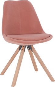 Szék, rózsaszín Velvet szövet/bükk, SABRA