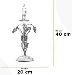 ONLI - Asztali lámpa COLLANA 1xE14/6W/230V 40 cm bronz