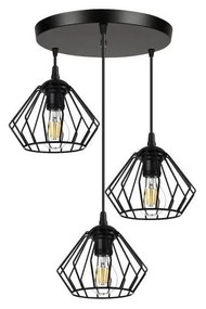 Belis Csillár zsinóron CEED 3xE27/60W/230V fekete 0792