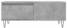 Betonszürke szerelt fa dohányzóasztal 90x50x36,5 cm