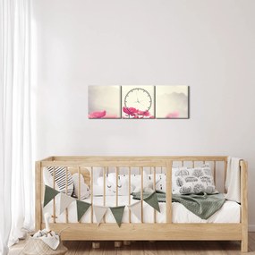 Kép - Pipacsok (órával) (90x30 cm)