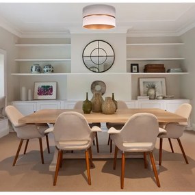 Duolla - Mennyezeti lámpa DUO 1xE27/15W/230V átm. 40 cm bézs/arany