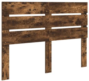 vidaXL Ágykeret fiókkal fejtámlával Füstölt tölgy 140 x 200 cm Faanyag