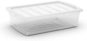 KIS Tárolódoboz SPINNING BOX M 30l, átlátszó fedéllel