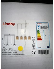 Lindby Lindby - Csillár zsinóron ZALIA 4xE27/60W/230V LW1105
