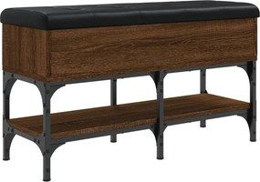 vidaXL barna tölgy színű szerelt fa cipőtároló pad 82 x 32 x 45 cm