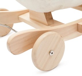 Hintajáték kerekekkel és dallammal, Baby Mix Hattyú, fehér