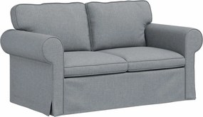 vidaXL Kanapé Világosszürke 215 x 82 x 80 cm szövet