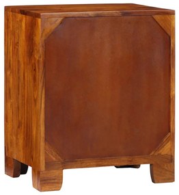 tömörfa akácfa többszínű komód 50x35x60