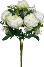Bazsarózsa csokor 60 cm fehér temetői csokor
