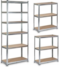 Tárolószekrény 222x90x40 Fém 6 polcos 900kg