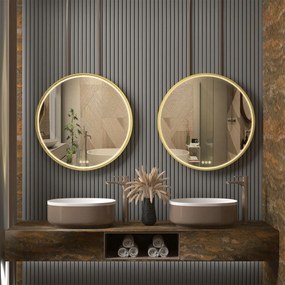 Rea, LED tükör 90cm arany kerettel MMJ, HOM-02504