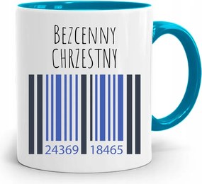 Keresztelői Bögre Kék Ajándék fényképes nyomtatással