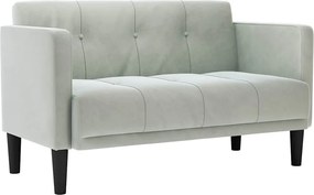 vidaXL világosszürke bársony loveseat kanapé 111 cm