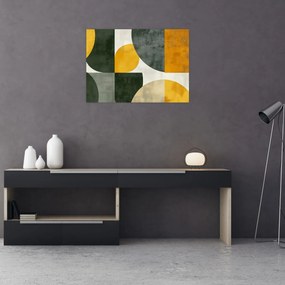 Kép - Olívazöld absztrakció (70x50 cm)