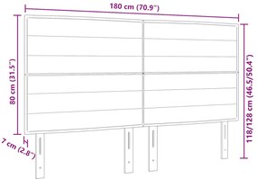 Fejtámla vonal dizájn sötétbarna 180 cm szövet