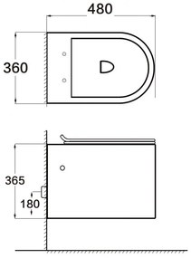 Mexen SOFIA Rimless függő WC csésze ülőkével, lassan záródó, 49 x 37 cm, fehér, 30541000