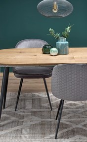 ZENITH kihúzható étkezőasztal tölgy dekorral 120(160)x80