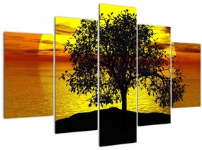 Egy fa sziluettjének képe (150x105 cm)